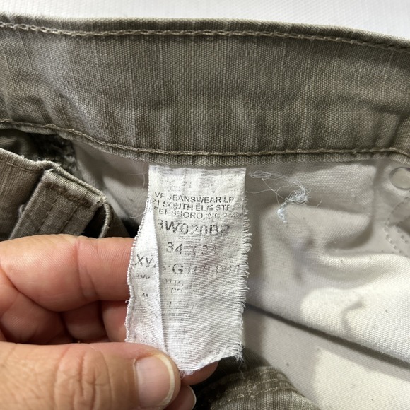 Wrangler Riggs Workwear Pants Mens 34x31 Olive Straight Ripstop Rugged Outdoor - Picture 10 of 11